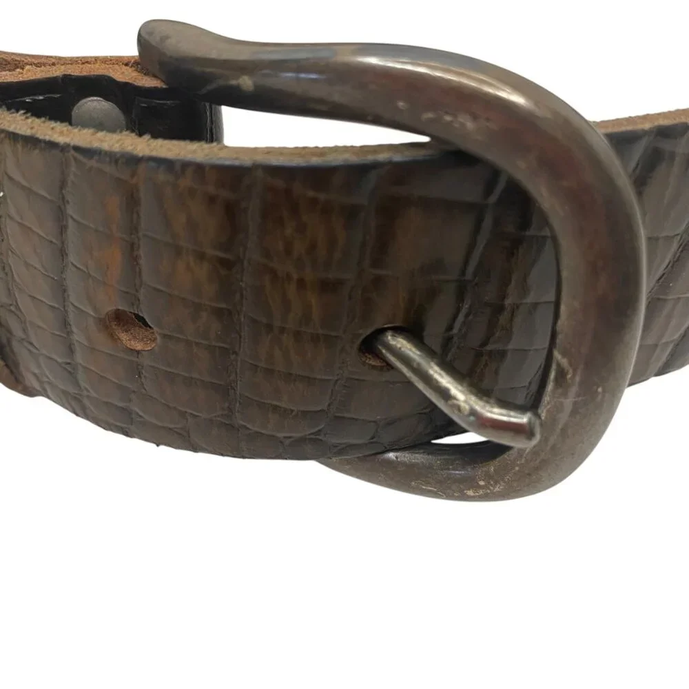 Vintage Brown Embossed Leather 2